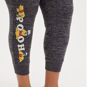 TORRID DISNEY WINNIE THE POOH LOUNGE JOGGER - SUPER SOFT CHARCOAL HEATHER